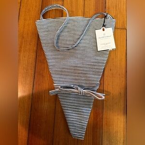 Black and White Striped flower market tote